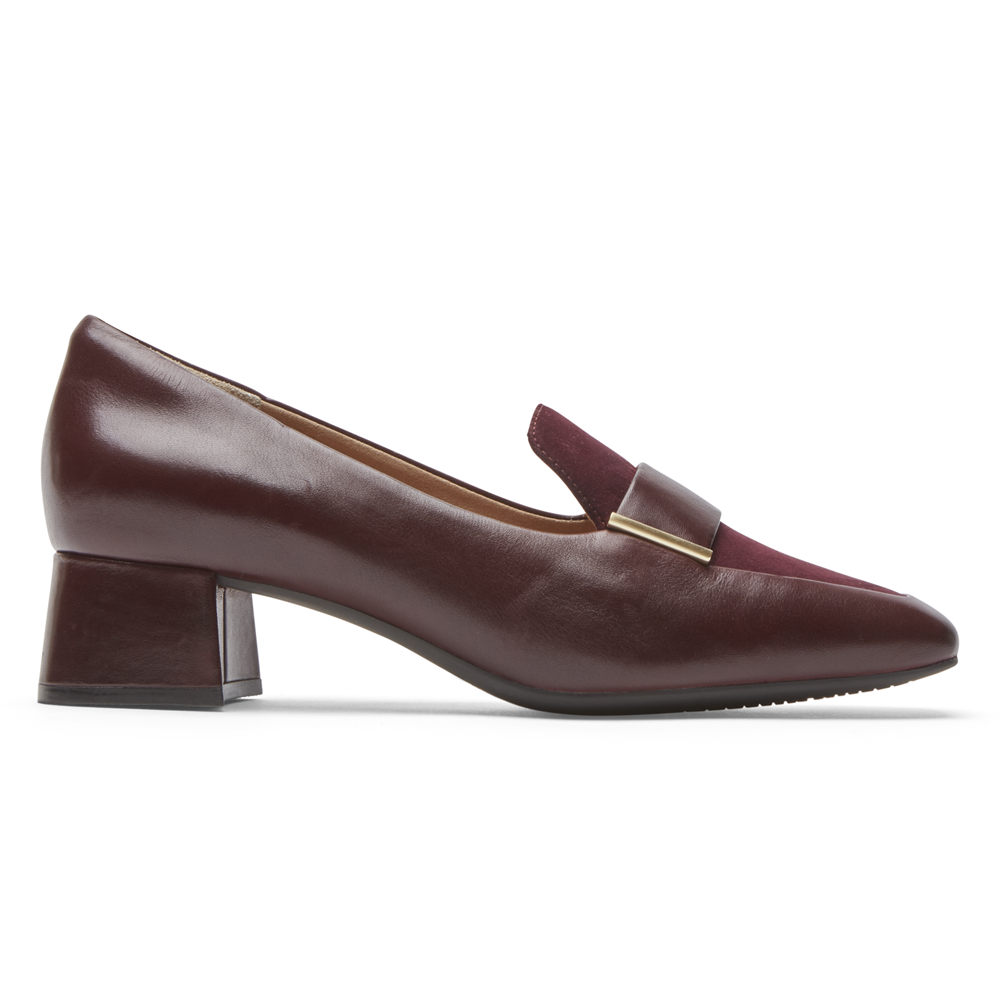 Rockport Loafers For Womens Burgundy - Total Motion Esma - NS1826430